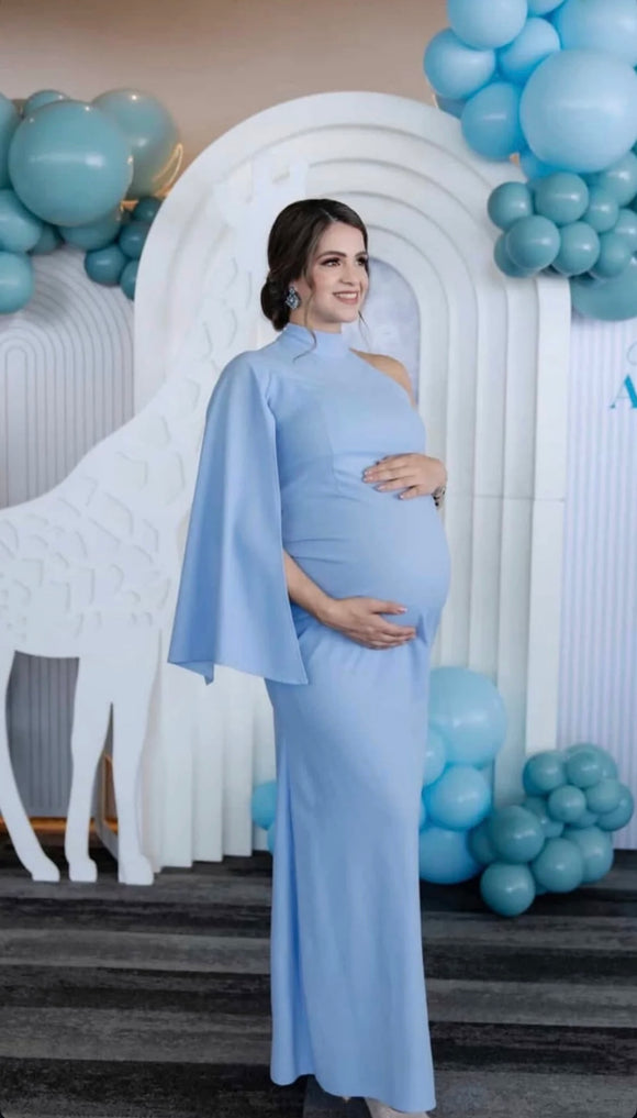 Vestido de maternidad Carola, azul cielo