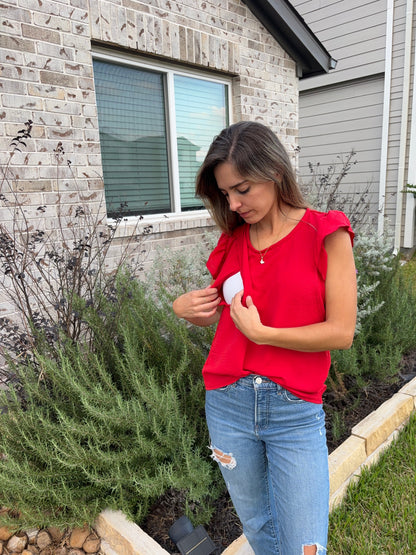 Blusa de lactancia, Andy roja (XCH) (M) (G) (XG)