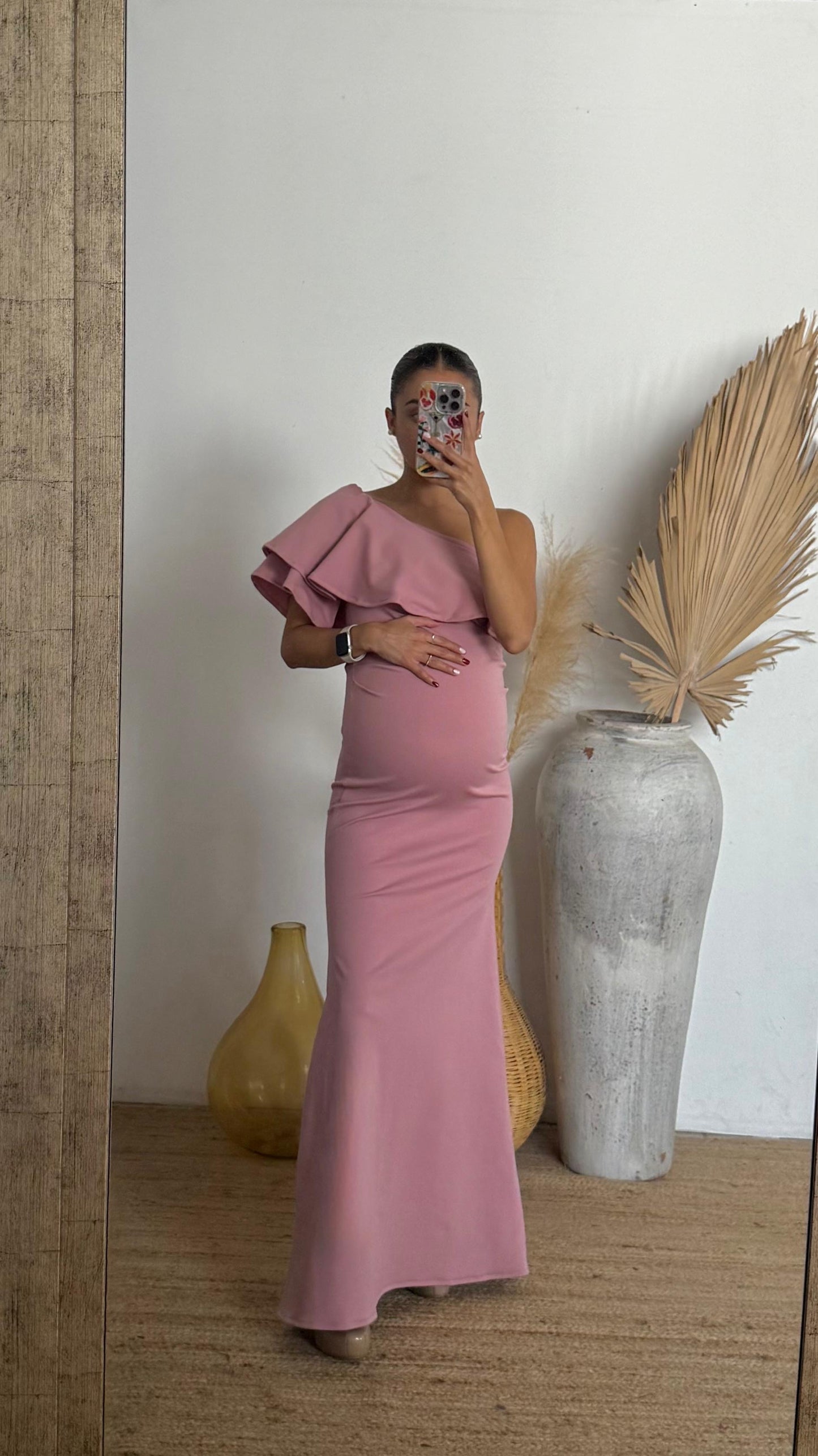 Astrid Maternity Dress, Hot Pink