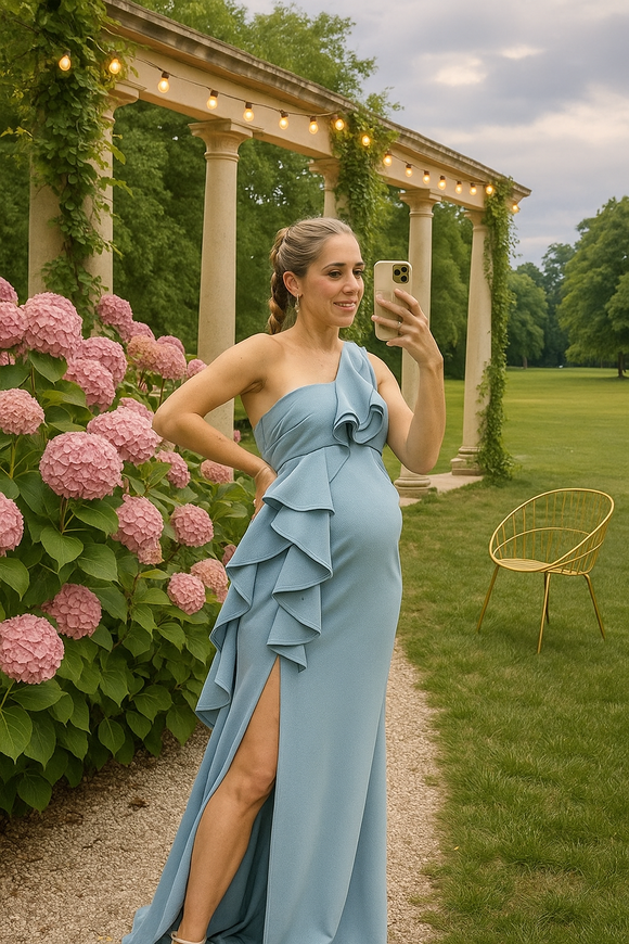 Vestido de maternidad, Britany azul polvo