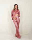 Conjunto de maternidad Mayte, rosa corrugado CH a XG