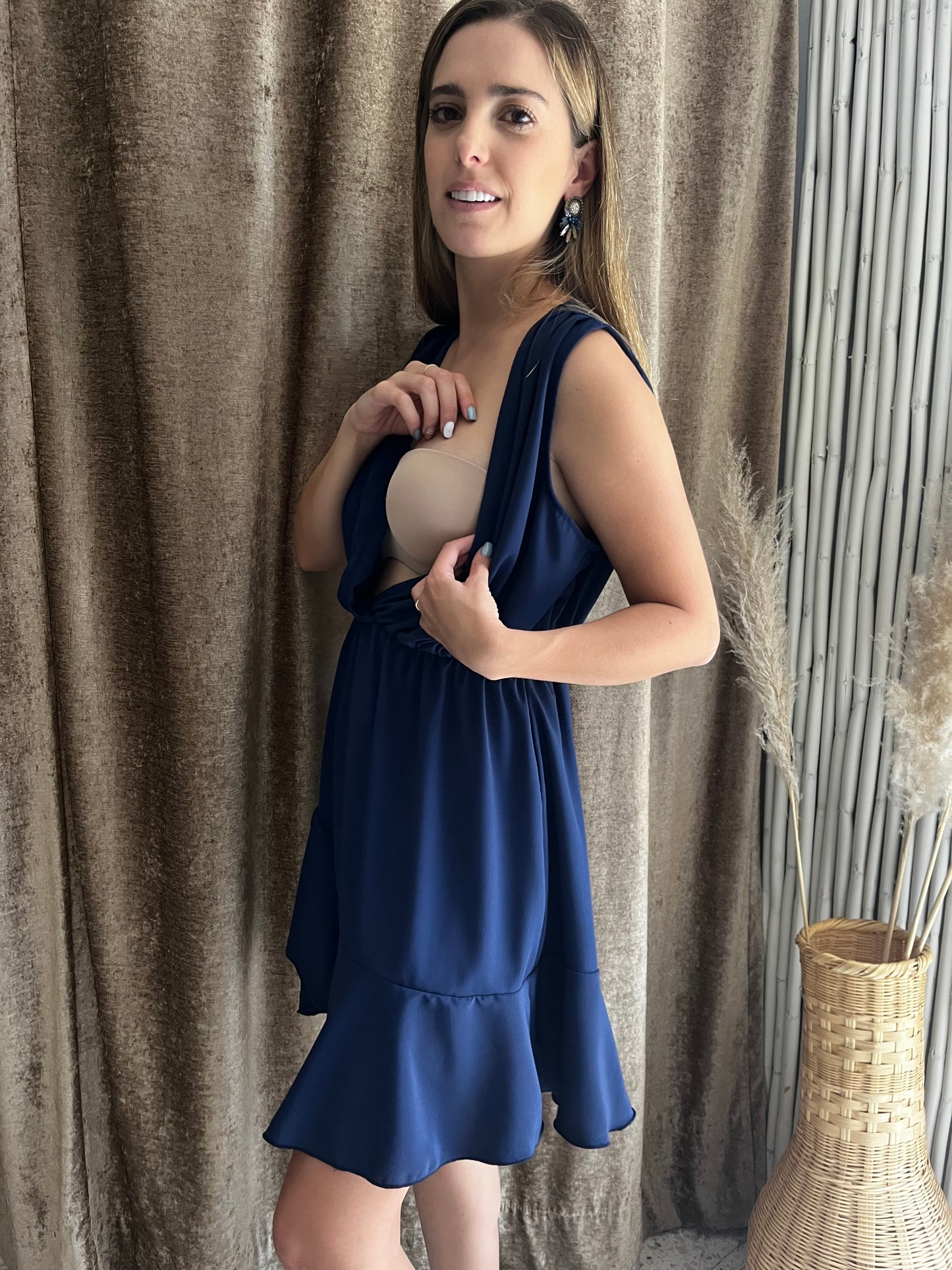 Vestido de lactancia, Zara azul marino