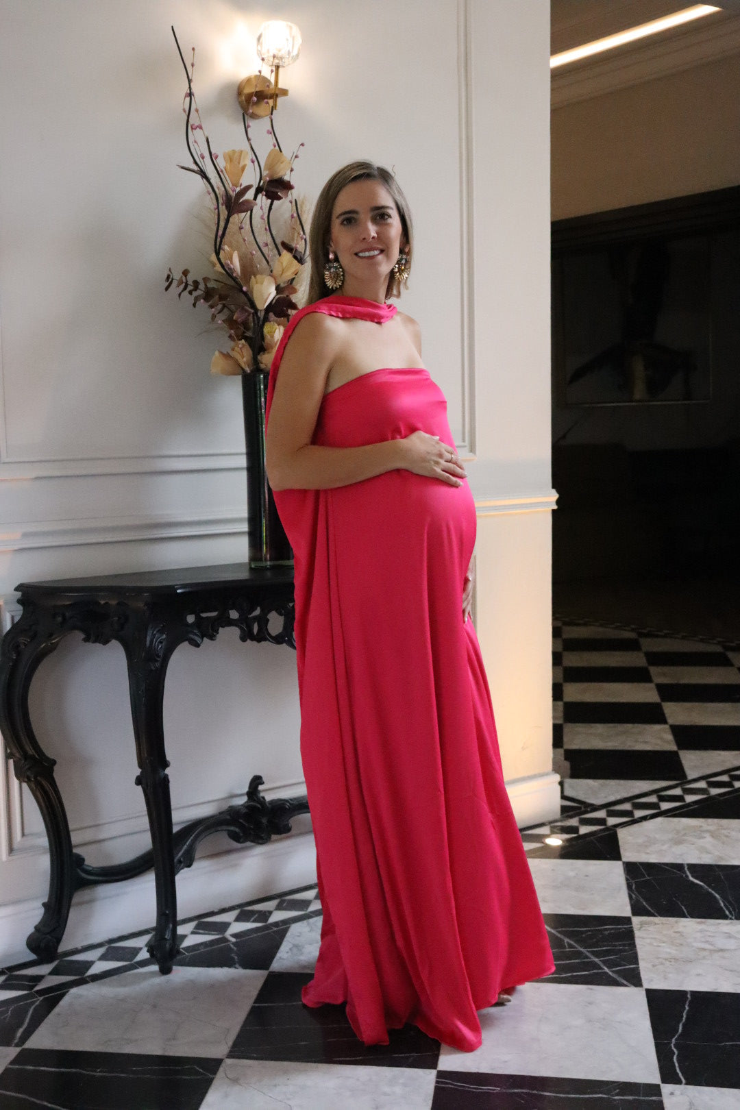 Vestido de Maternidad, Adela rosa Barbie flori CH