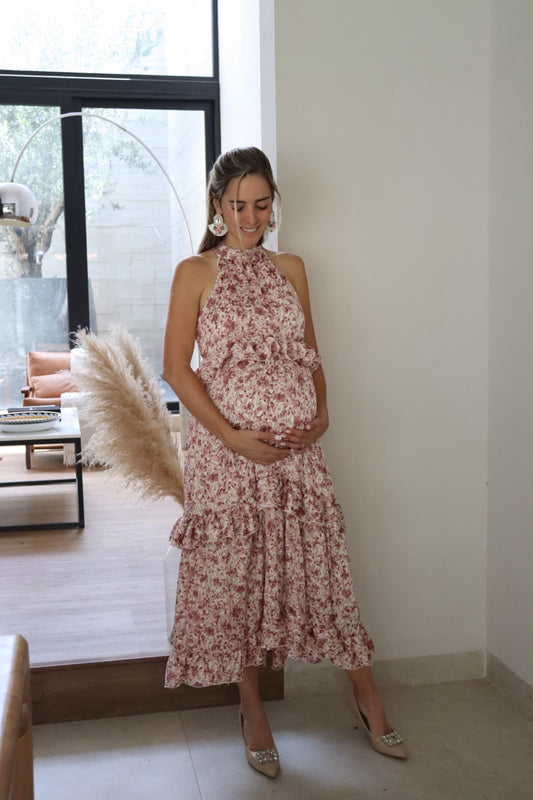 Vestido de maternidad, Victoria rosa florecitas