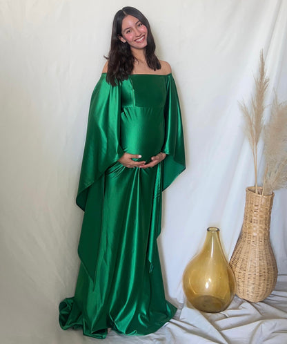 Vestido de maternidad Melissa, verde licra