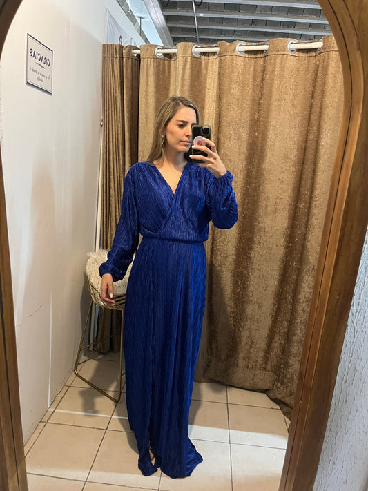 Vestido de lactancia y maternidad, Zara/Love azul corrugado rey