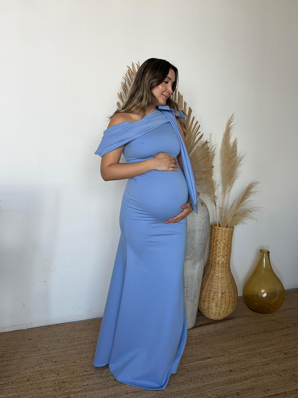 Vestido de maternidad Roberta, azul cielo Ponti Roma