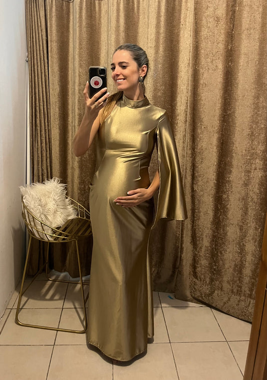 Vestido de maternidad Carola, dorado XCH y CH