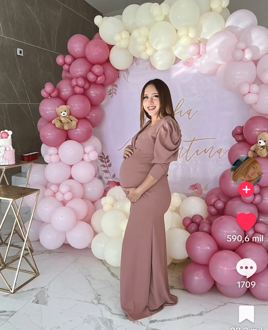 Vestido maternidad Yuridia rosa quemado