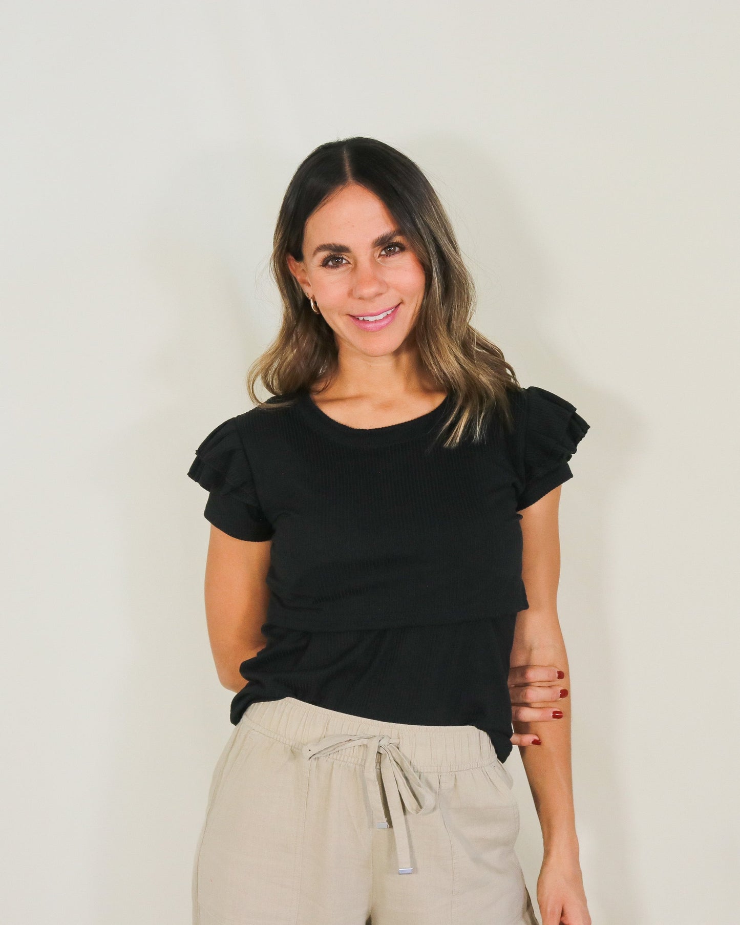 Blusa de lactancia Bere, negra