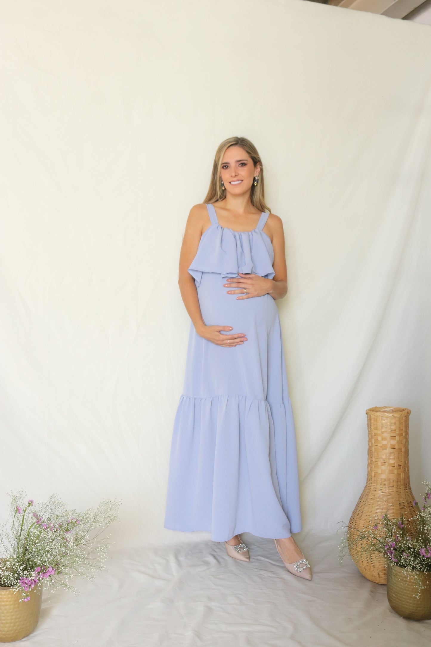 Vestido de lactancia, Mitzi azul polvo CH