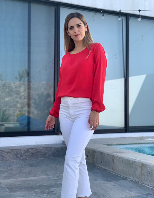 Blusa lactancia, Daniela rojo