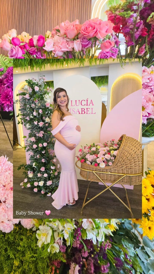 Vestido de maternidad Renata, rosa clarito vértigo