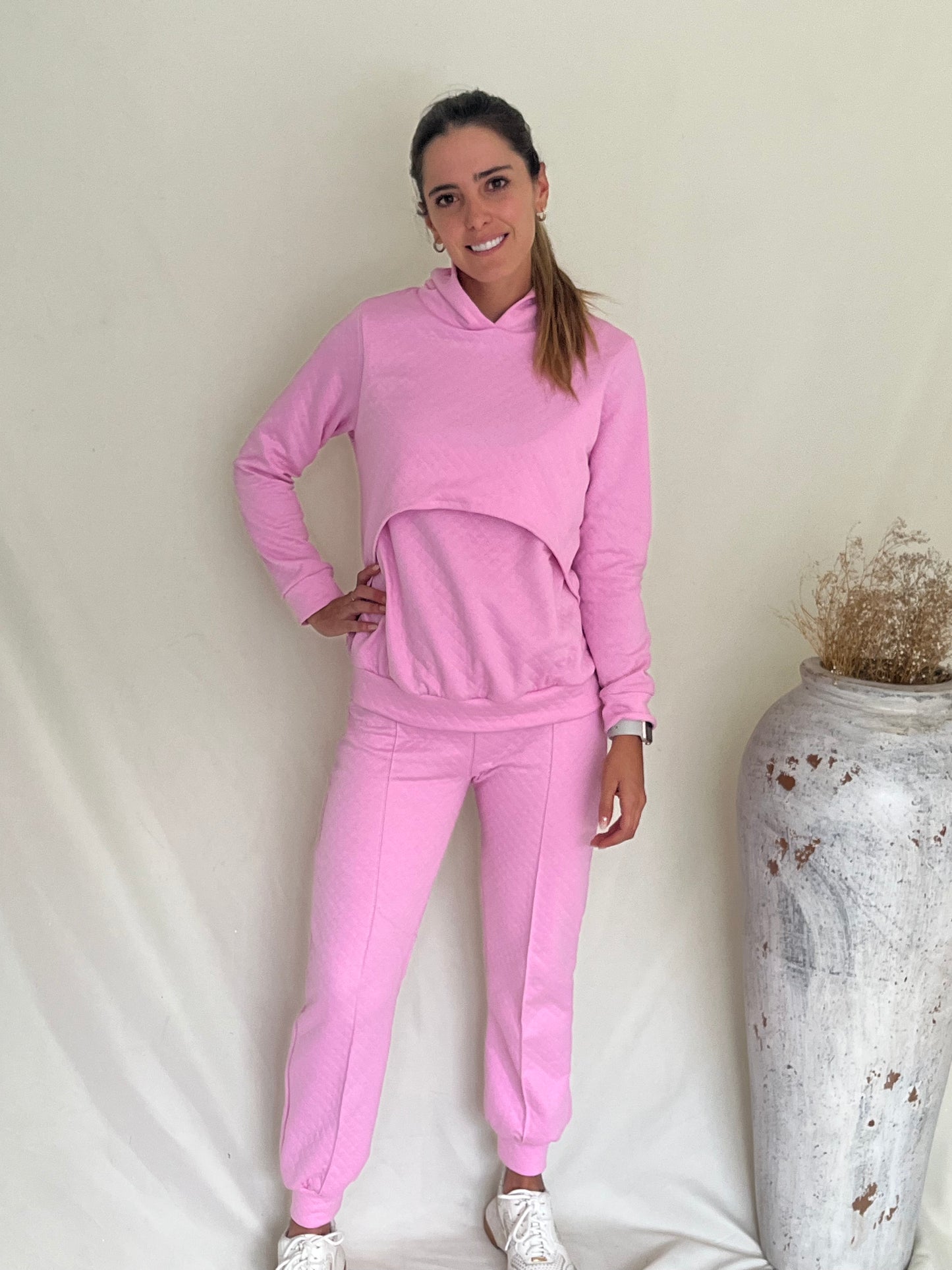 Pants de lactancia rosa rombos