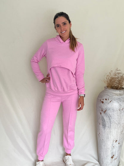 Pants de lactancia rosa rombos