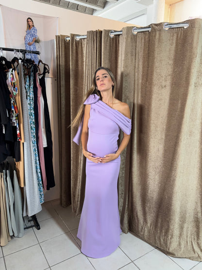 Vestido de maternidad Roberta, lila neopreno