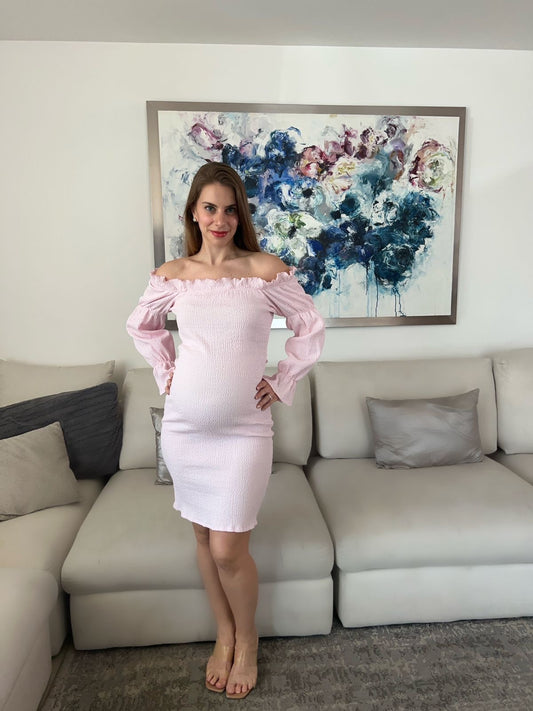 Vestido de maternidad, Mayra Rosa textura CH