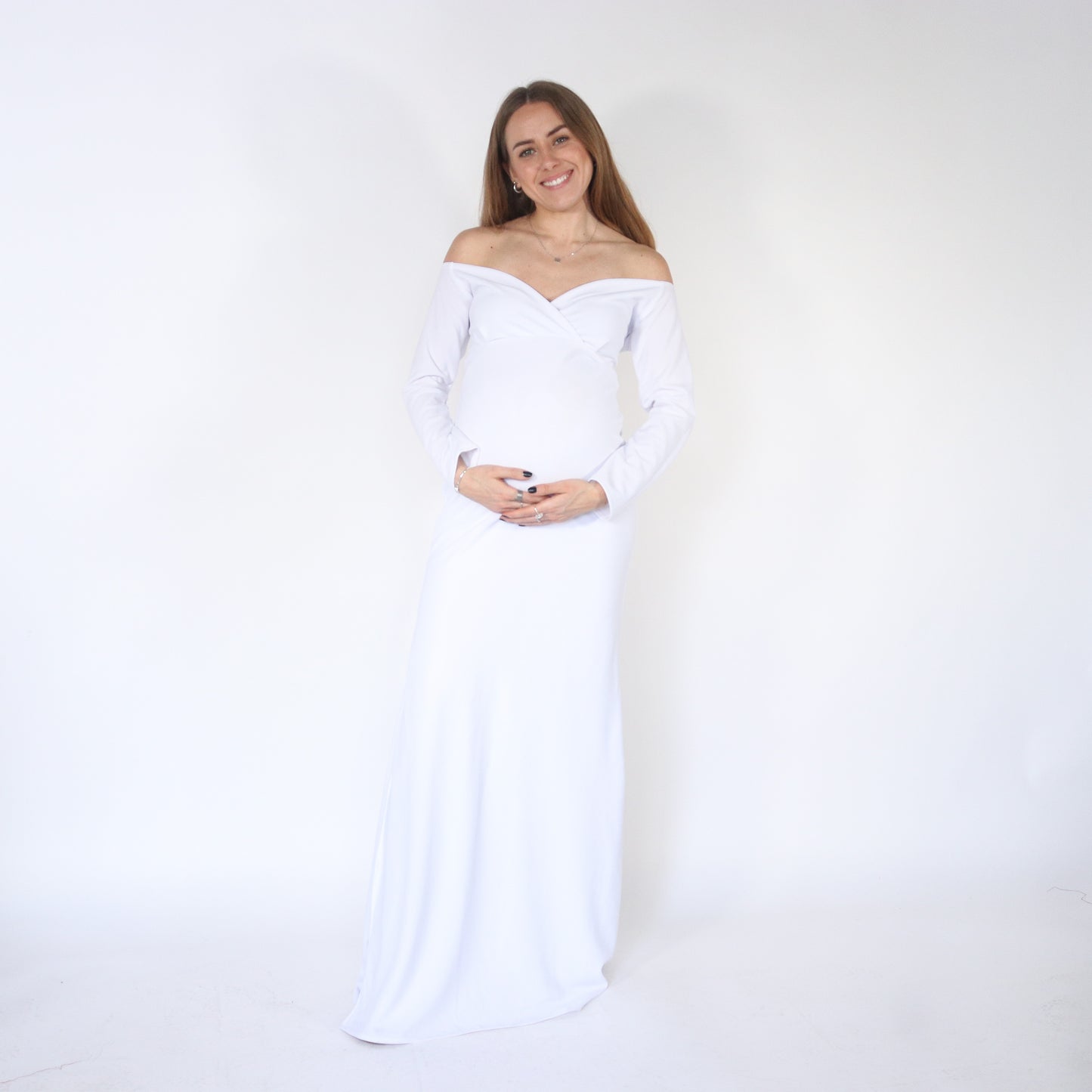 Vestido de maternidad sesión, Ritta blanco CH, M