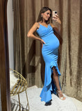 Vestido de maternidad Ines, azul francés
