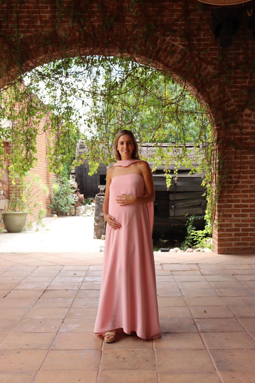 Vestido de Maternidad, Adela rosa jaspe