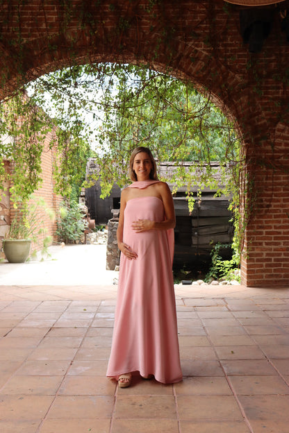 Vestido de Maternidad, Adela rosa jaspe