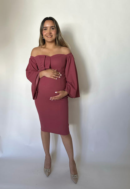 Vestido maternidad Joanna, rosa quemado