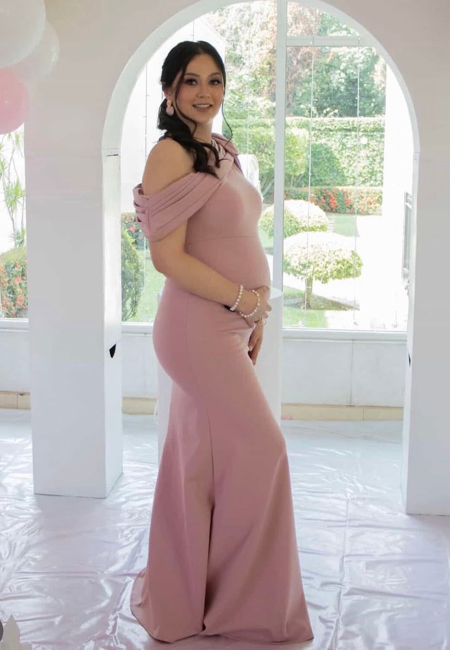 Vestido de maternidad Roberta, rosa fuerte Ponti Roma