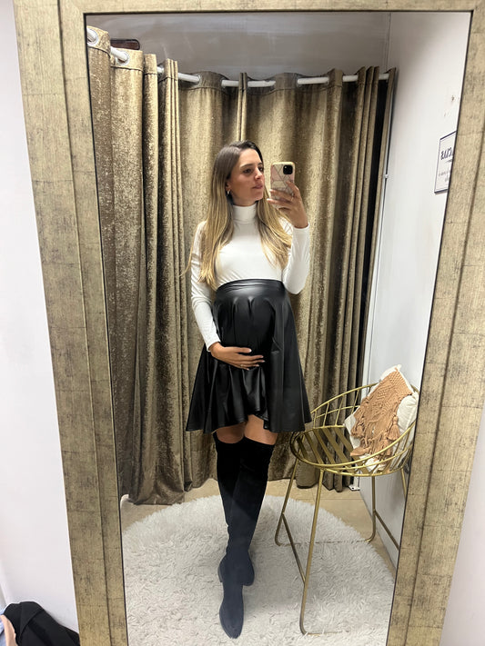 Falda maternidad Vinipiel, negra en A