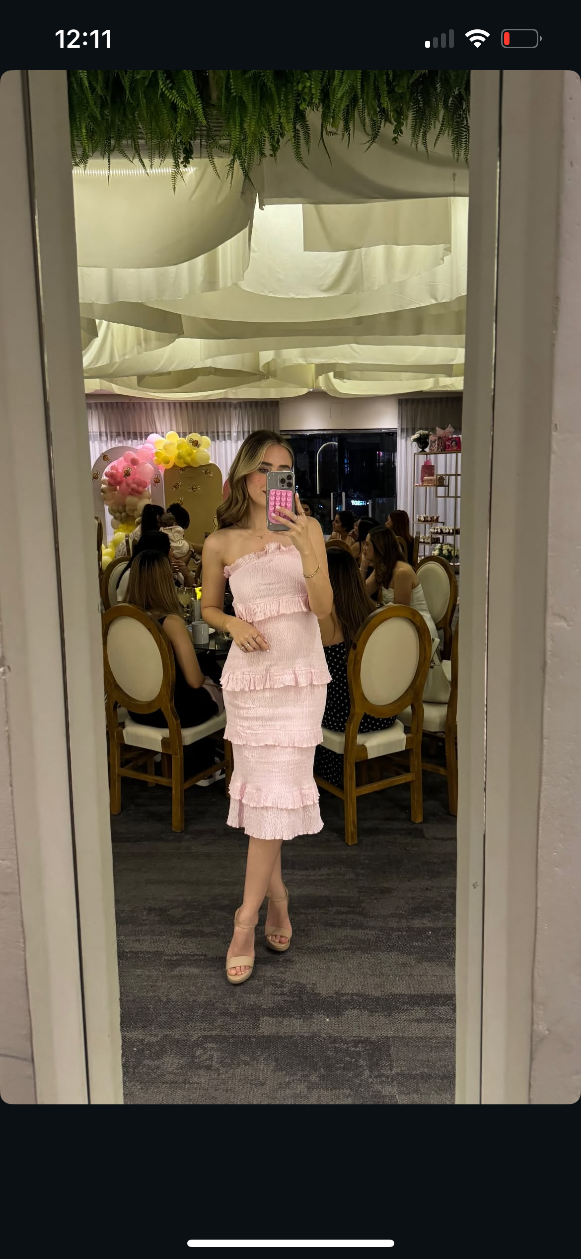 Vestido de maternidad, Brunette rosa bebé