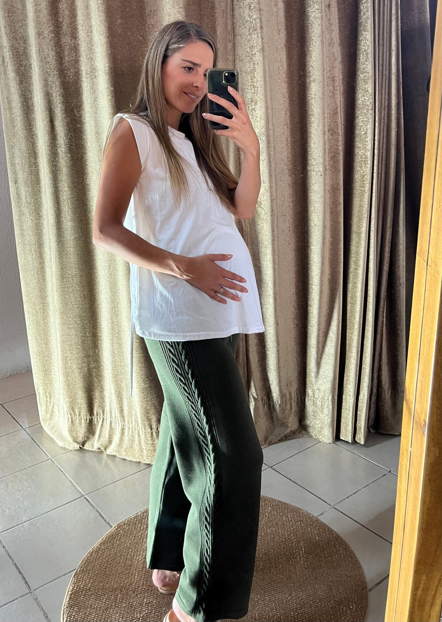 Pantalon de maternidad verde
