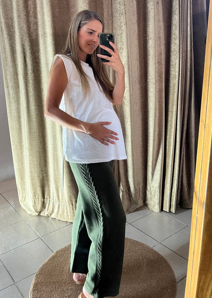 Pantalon de maternidad verde
