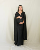 Vestido de maternidad Eliana, negro brillos CH, M y G