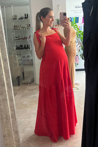 Vestido de maternidad Dalia rojo