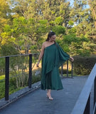 Vestido de maternidad Ilya verde rayas