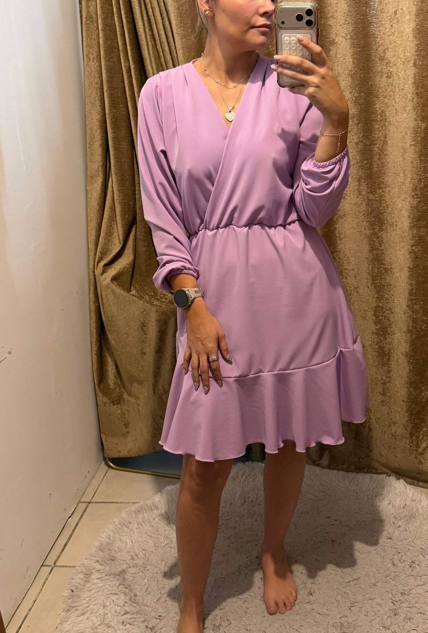 Vestido de lactancia y maternidad, Zara lila