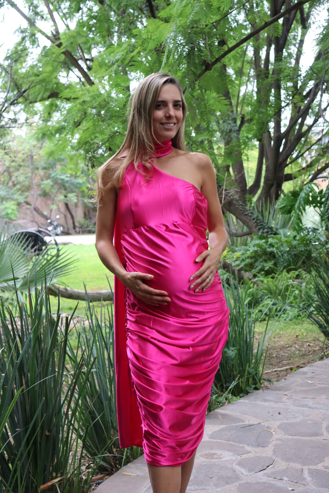 Vestido de maternidad, Liza Rosa Barbie brilloso CH