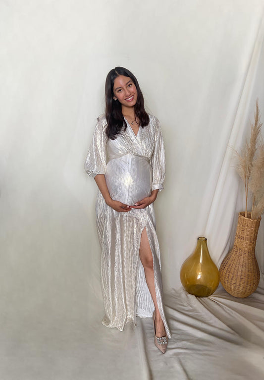 Vestido de maternidad, Nicole dorado