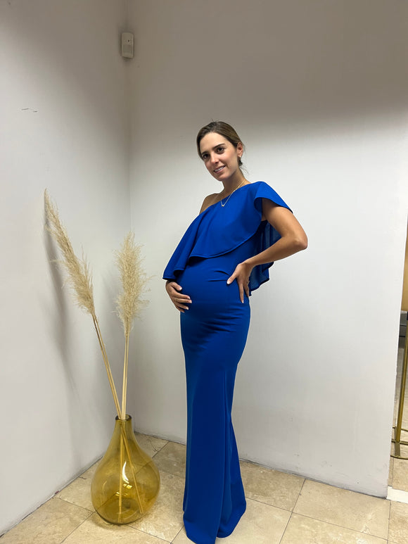 Vestido de maternidad, Martina azul vivo