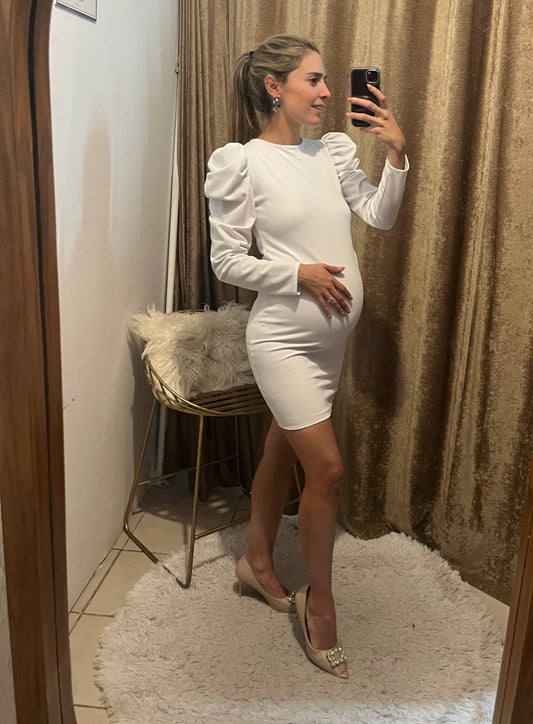Vestido maternidad Vega blanco CH