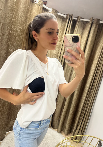 Blusa lactancia Zayra blanca CH