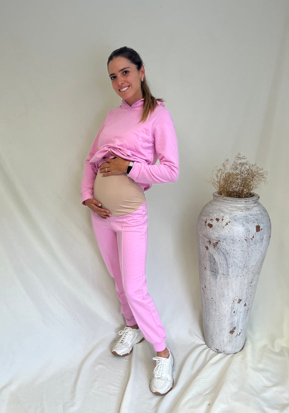 Pants de maternidad y lactancia rosa rombos