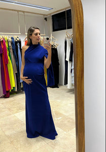 Vestido de maternidad Carola, azul imperial