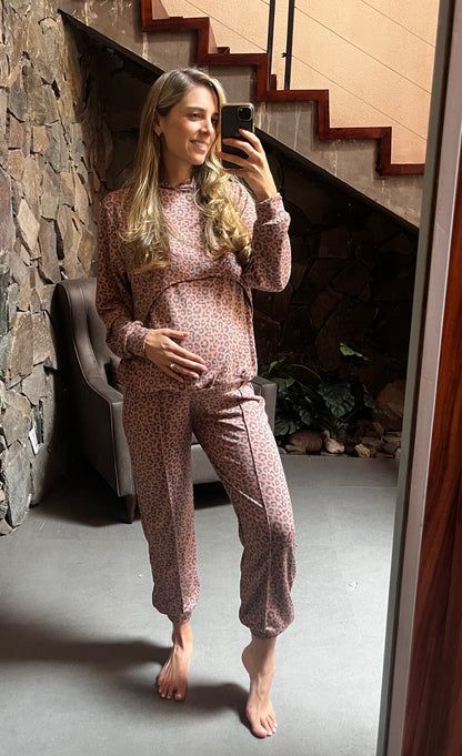 Pants de lactancia leopardo