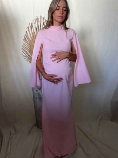 Vestido de maternidad Carola, rosa claro vertigo 2 mangas