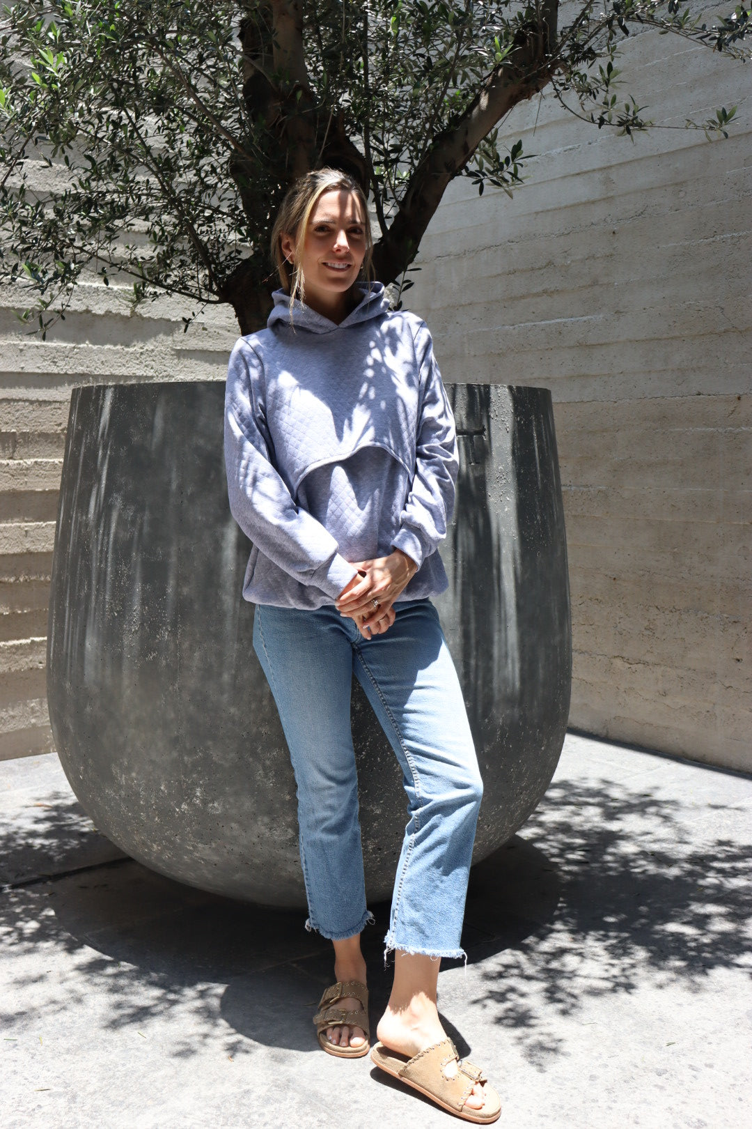 Sudadera de lactancia, gloria rombos gris CH