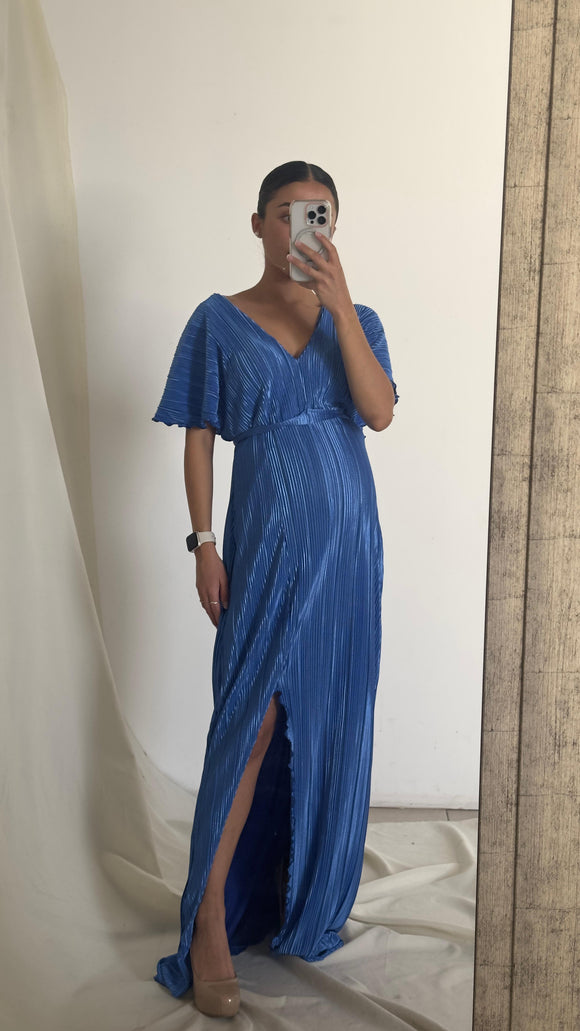 Vestido de maternidad Love, azul corrugado