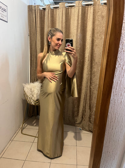 Vestido de maternidad Carola, dorado XCH y CH