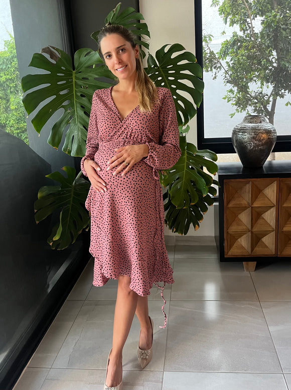 Vestido de Maternidad, Natalia Dalmatas con olanes