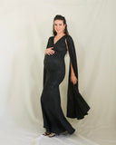 Vestido de maternidad Eliana, negro brillos CH, M y G