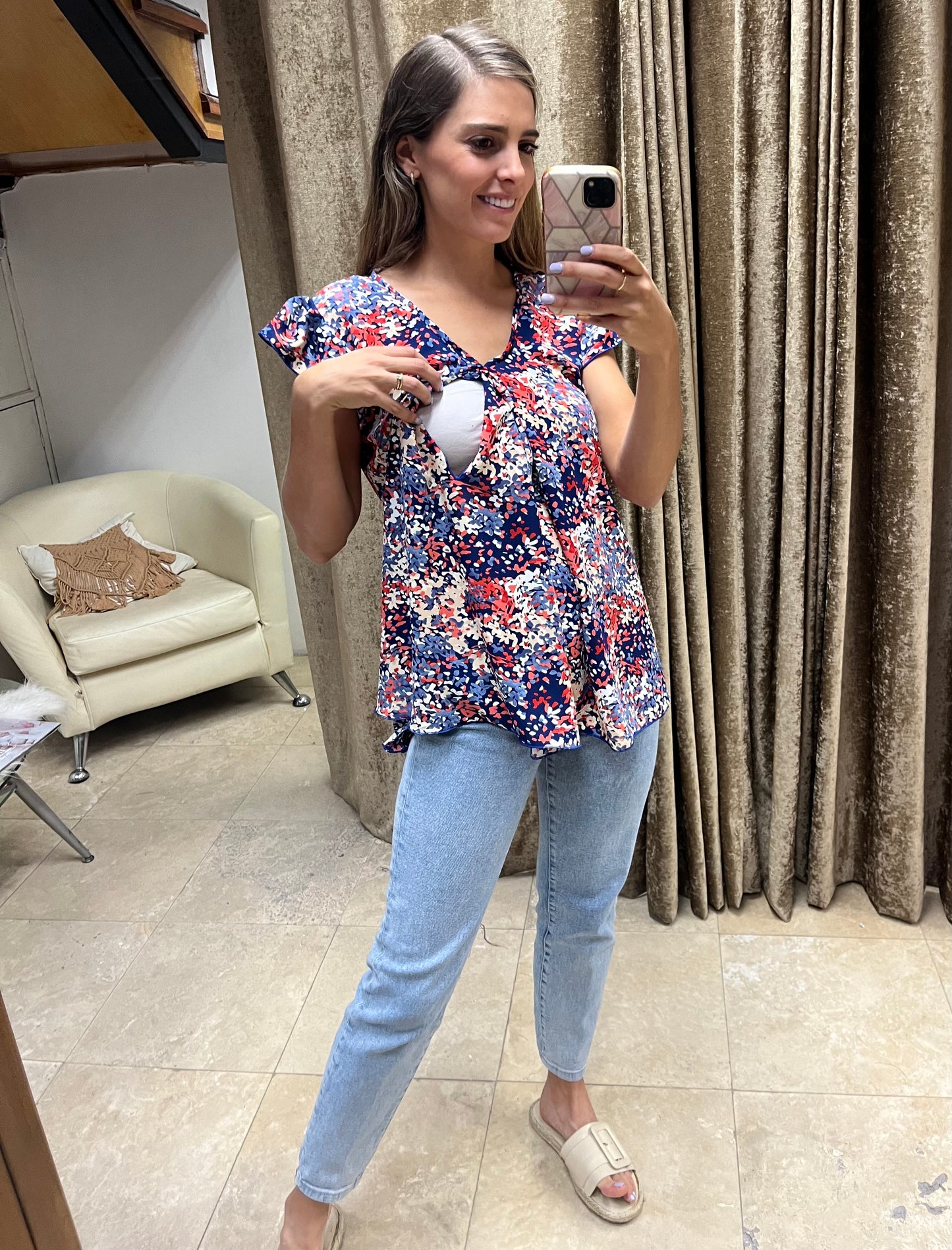 Blusa de lactancia/maternidad, Bertha brissa red